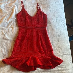 Red xs mini dress